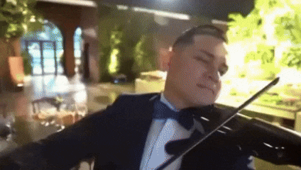 Ambientación musical elegante con violín a cargo de Marcelo Cáceres, creando una atmósfera distinguida durante la recepción de la fiesta de quinceaños.